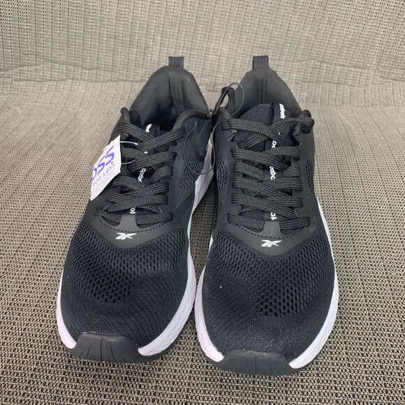 Reebok Mens Black & White Running Shoes Size 10 Lightweight Athletic Sneakers - Picture 2 of 9